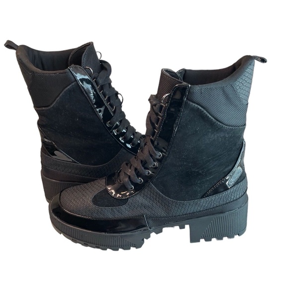 Cape Robbin Womens Size 9 Black Combat Lace Up Boots Commander - Picture 2 of 9